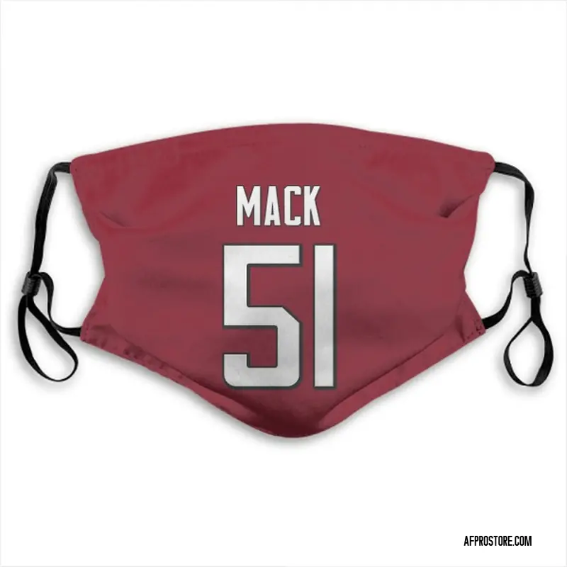 Alex Mack Atlanta Falcons Jersey Name & Number Face Mask - Red