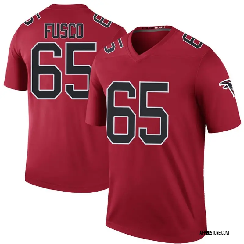 Men's Brandon Fusco Atlanta Falcons Color Rush Jersey - Red Legend