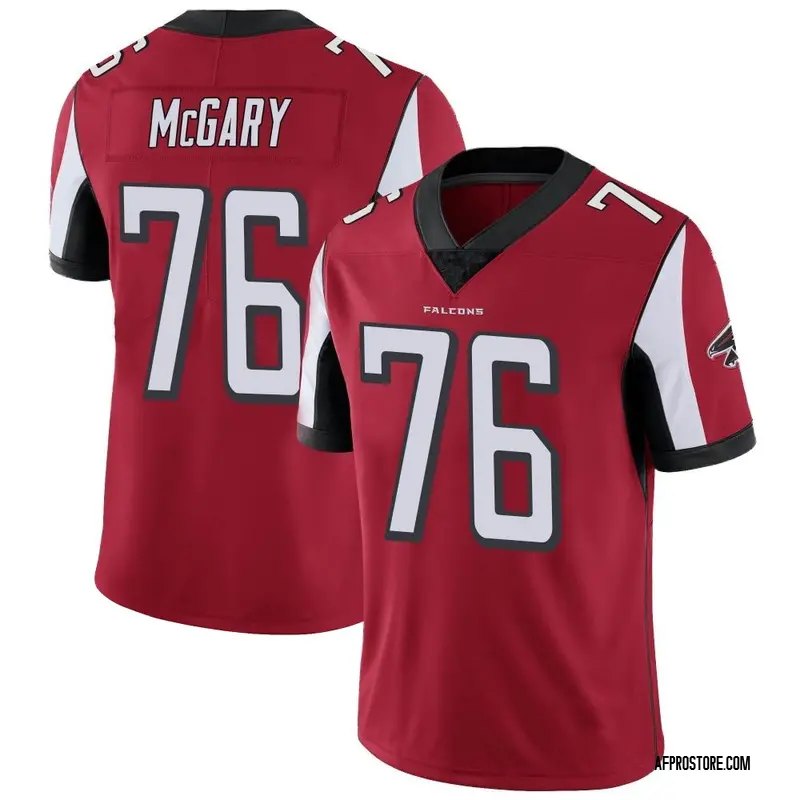 Atlanta Falcons #76 Kaleb McGary Draft Game Jersey - Red
