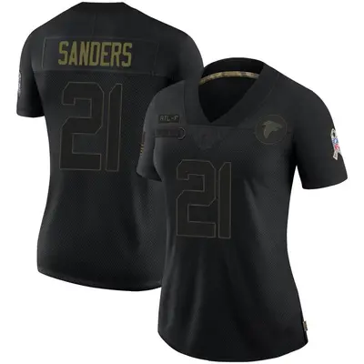 deion sanders white falcons jersey